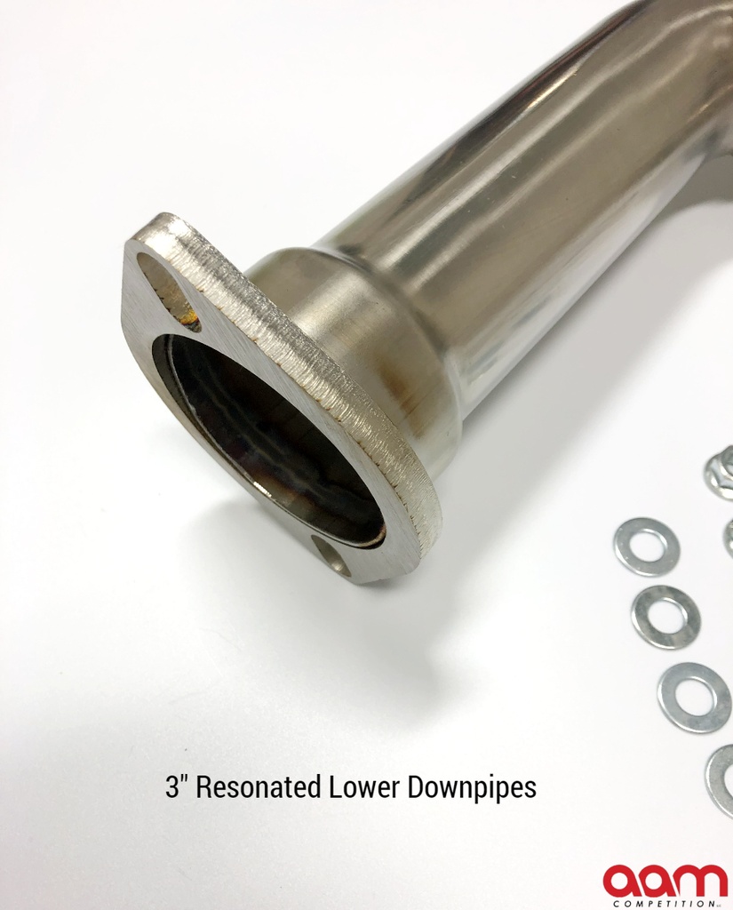 AAM Competition Q50/Q60 3.0t 2.5" or 3" Resonated Lower Downpipes