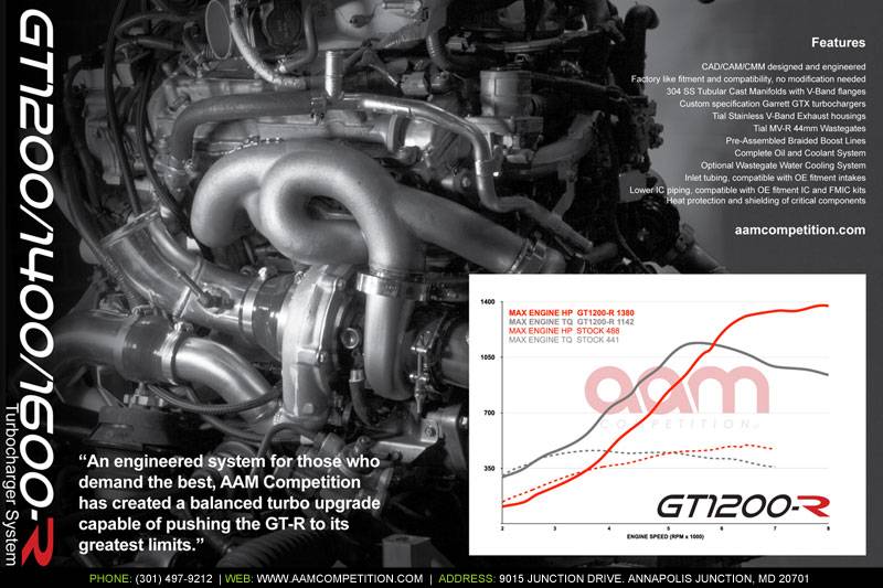 AAM Competition R35 GT-R GT1400-R Turbocharger System - Gen II Garrett GTX 11