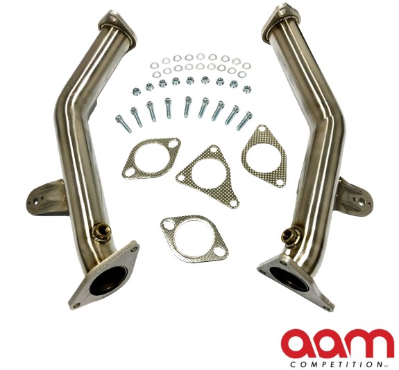AAM Competition Q50/Q60 3.0t 2.5" or 3" Non-Resonated Lower Downpipes