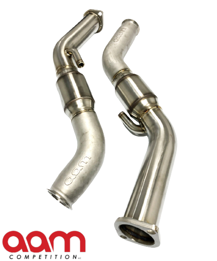 AAM Competition Nissan Z 3.0T Cast Full Downpipes High Flow Cat